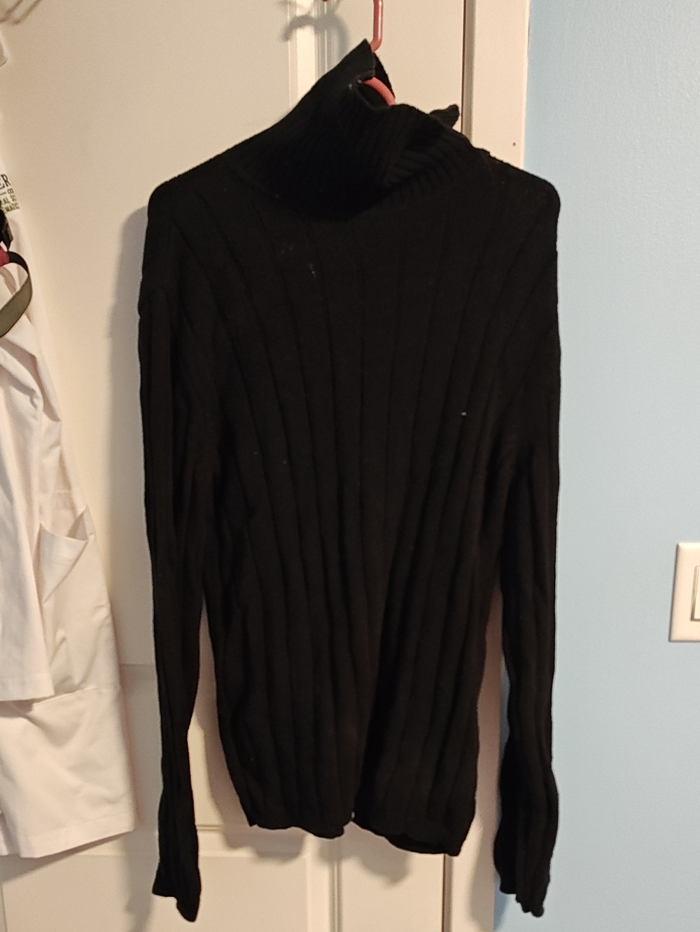 Calvin Klein Jeans Black Ribbed Turtleneck Sweater